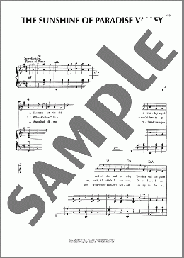 The Sunshine Of Paradise Valley(John W. Bratton/Walter H. Ford) 楽譜 ピアノ & ボーカル & ギター ダウンロード