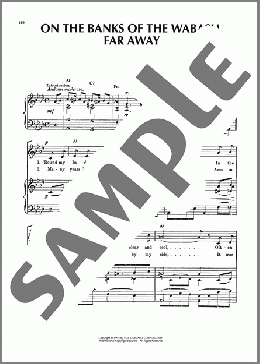 On The Banks Of The Wabash, Far Away(Paul Dresser) 楽譜 ピアノ & ボーカル & ギター ダウンロード
