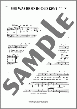 She Was Bred In Old Kentucky(Stanley Carter/Harry Braisted) 楽譜 ピアノ & ボーカル & ギター ダウンロード