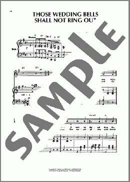 Those Wedding Bells Shall Not Ring Out(Monroe H. Rosenfeld) 楽譜 ピアノ & ボーカル & ギター ダウンロード