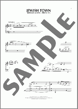 Jewish Town (Krakow Ghetto-Winter '41) (from Schindler's List)(John Williams) 楽譜 ピアノ(ソロ) ダウンロード