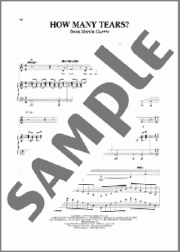 How Many Tears? (from Marguerite)(Michel Legrand) 楽譜 ピアノ & ボーカル ダウンロード