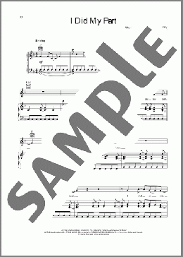 I Did My Part(Randy Travis) 楽譜 ピアノ & ボーカル & ギター ダウンロード
