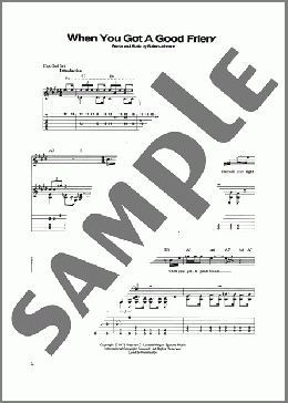 When You Got A Good Friend(Robert Johnson) 楽譜 ギター(ソロ) ダウンロード
