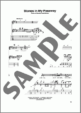 Stones In My Passway(Robert Johnson) 楽譜 ギター(ソロ) ダウンロード