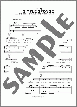 (Just A) Simple Sponge (from Spongebob Squarepants, The Broadway Musical)(Brendon Urie) 楽譜 ピアノ & ボーカル & ギター ダウンロード