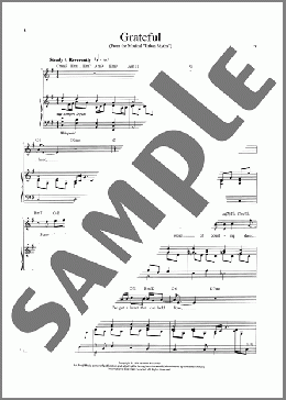 Grateful(John Bucchino) 楽譜 ピアノ & ボーカル ダウンロード