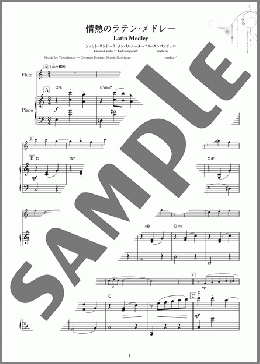 情熱のラテン・メドレー(シェリト・リンド~ラ・クンパルシータ~エル・クンバンチェロ)(Traditional/Gerardo Hernan Matos Rodriguez/Rafael Marin Hernandez) 楽譜 フルート 初~中級 ダウンロード