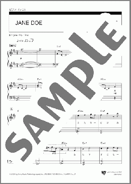 JANE DOE(米津 玄師/宇多田 ヒカル) 楽譜 ピアノ(ソロ) 初級 ダウンロード