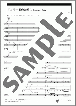 「エリーゼのために」Featuring Guitar スコア(L.v.Beethoven) 楽譜 エレクトーン（アンサンブル） 中級 ダウンロード