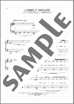 Lonely House (from Street Scene)(Kurt Weill) 楽譜 ピアノ（ソロ） ダウンロード