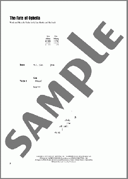 The Fate Of Ophelia(Taylor Swift) 楽譜 ギター(コード) ダウンロード