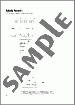 Actually Romantic(Taylor Swift) 楽譜 ギター(コード) ダウンロード