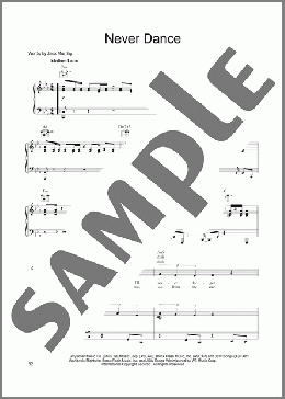 Never Dance(Linda Eder) 楽譜 ピアノ & ボーカル & ギター ダウンロード