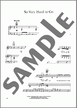 So Very Hard To Go(Tower Of Power) 楽譜 ピアノ & ボーカル & ギター ダウンロード