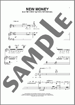 New Money (from The Great Gatsby)(Jason Howland/Nathan Tysen/Jason Howland & Nathan Tysen/Kait Kerrigan) 楽譜 ピアノ & ボーカル & ギター ダウンロード
