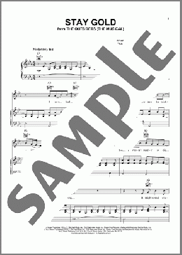 Stay Gold (from The Outsiders)(Jonathan O'neal/Zachry Chance Bearden/Justin Levine/Jonathan O'Neal, Zachry Chance Bearden and Justin Levine) 楽譜 ピアノ & ボーカル & ギター ダウンロード