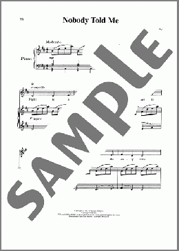 Nobody Told Me (from No Strings)(Richard Rodgers) 楽譜 ピアノ & ボーカル ダウンロード
