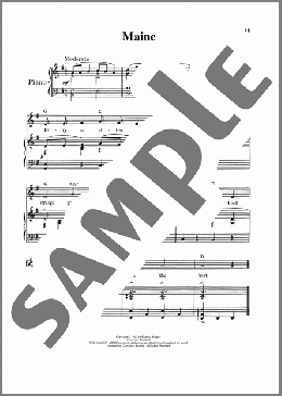 Maine (from No Strings)(Richard Rodgers) 楽譜 ピアノ & ボーカル ダウンロード