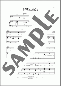 Sarah Jane (from Miss Spectacular)(Jerry Herman) 楽譜 ピアノ & ボーカル ダウンロード