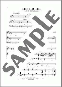 Ziegfeld Girl (from Miss Spectacular)(Jerry Herman) 楽譜 ピアノ & ボーカル ダウンロード