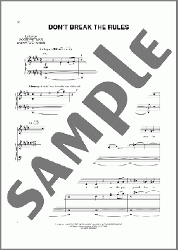 Don't Break The Rules (from Catch Me If You Can)(Scott Wittman) 楽譜 ピアノ & ボーカル ダウンロード