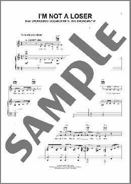I'm Not A Loser (from Spongebob Squarepants, The Broadway Musical)(They Might Be Giants) 楽譜 ピアノ & ボーカル & ギター ダウンロード