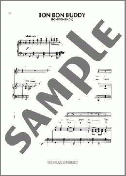 Bon Bon Buddy (Bon Bon Baby)(Will Marion Cook/Alex Rogers) 楽譜 ピアノ & ボーカル & ギター ダウンロード