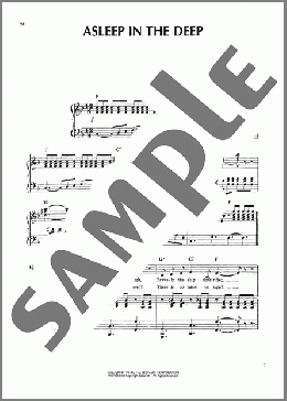 Asleep In The Deep(Arthur J. Lamb/H.W. Petrie) 楽譜 ピアノ & ボーカル & ギター ダウンロード