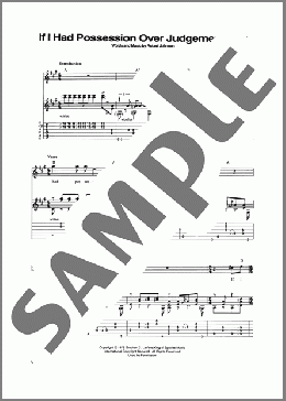 If I Had Possession Over Judgment Day(Robert Johnson) 楽譜 ギター(ソロ) ダウンロード