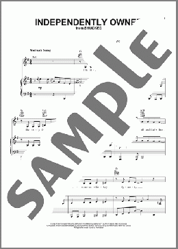 Independently Owned (from Shucked)(Shane McAnally/Brandy Clark/Shane McAnally and Brandy Clark) 楽譜 ピアノ & ボーカル & ギター ダウンロード