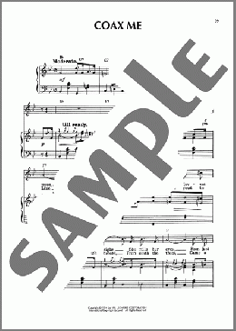 Coax Me(Harry Von Tilzer/Andrew Sterling) 楽譜 ピアノ & ボーカル & ギター ダウンロード