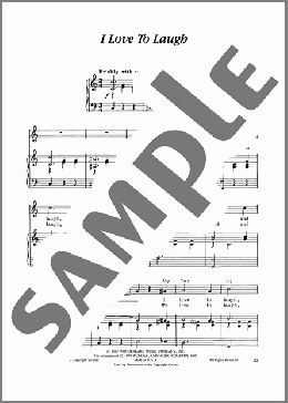 I Love To Laugh (from Mary Poppins)(Robert B. Sherman/Richard M. Sherman/Sherman Brothers) 楽譜 ピアノ & ボーカル ダウンロード