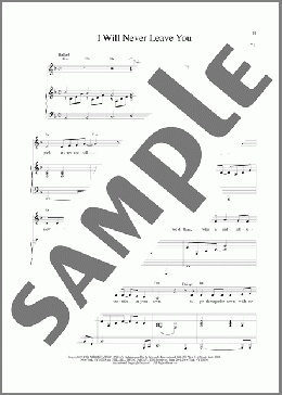 I Will Never Leave You (from Side Show)(Henry Krieger) 楽譜 ピアノ & ボーカル ダウンロード