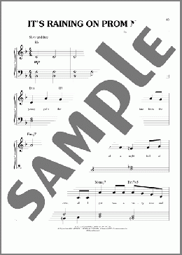 It's Raining On Prom Night (from Grease)(Warren Casey & Jim Jacobs) 楽譜 ピアノ（ソロ） ダウンロード