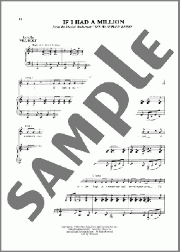 If I Had A Million (from The Me Nobody Knows)(Will Holt) 楽譜 ピアノ & ボーカル ダウンロード