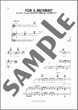 For A Moment (from The Little Mermaid II: Return To The Sea)(Michael Silversher) 楽譜 ピアノ & ボーカル & ギター ダウンロード