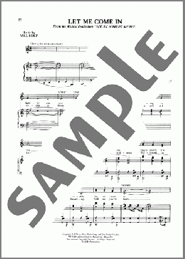 Let Me Come In (from The Me Nobody Knows)(Will Holt) 楽譜 ピアノ & ボーカル ダウンロード