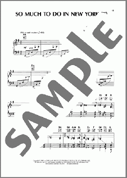 So Much To Do In New York (II) (from Song & Dance)(Andrew Lloyd Webber) 楽譜 ピアノ & ボーカル & ギター ダウンロード