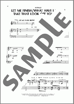 Finale, The Songs (from Song & Dance)(Andrew Lloyd Webber) 楽譜 ピアノ & ボーカル & ギター ダウンロード