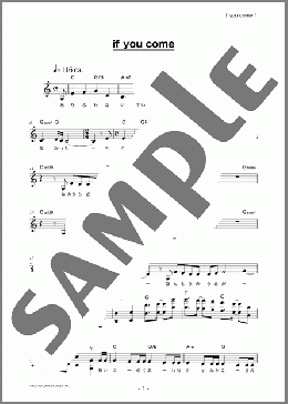 if you come(Aqua Timez) 楽譜 メロディ ダウンロード