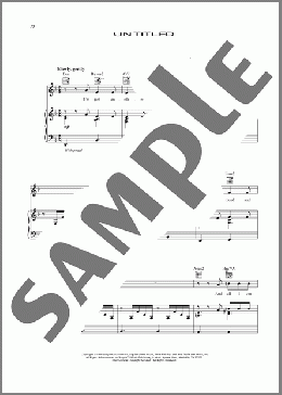 Untitled (from Godzilla)(Silverchair) 楽譜 ピアノ & ボーカル & ギター ダウンロード