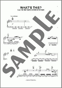 What's This? (from The Nightmare Before Christmas)(Danny Elfman) 楽譜 ピアノ & ボーカル & ギター ダウンロード