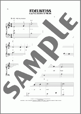Edelweiss (from The Sound Of Music)(Richard Rodgers/Oscar Hammerstein II/Rodgers & Hammerstein) 楽譜 ピアノ（ソロ） ダウンロード