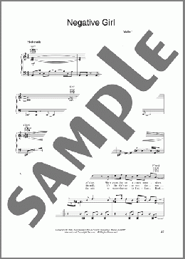 Negative Girl(Steely Dan) 楽譜 ピアノ & ボーカル & ギター ダウンロード