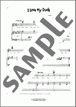 I Love My Duck(VeggieTales) 楽譜 ピアノ & ボーカル & ギター ダウンロード