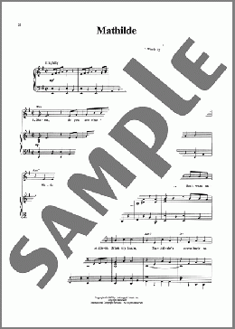 Mathilde (from Jacques Brel Is Alive And Well And Living In Paris)(Eric Blau) 楽譜 ピアノ & ボーカル ダウンロード