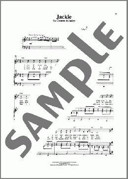 Jackie (La Chanson De Jacky) (from Jacques Brel Is Alive And Well And Living In Paris)(Eric Blau) 楽譜 ピアノ & ボーカル ダウンロード