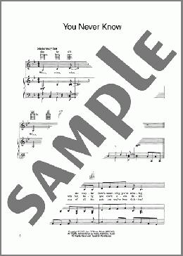 You Never Know(Hanson) 楽譜 ピアノ & ボーカル & ギター ダウンロード
