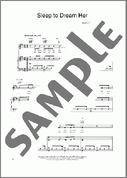 Sleep To Dream Her(Dave Matthews Band) 楽譜 ピアノ & ボーカル & ギター ダウンロード